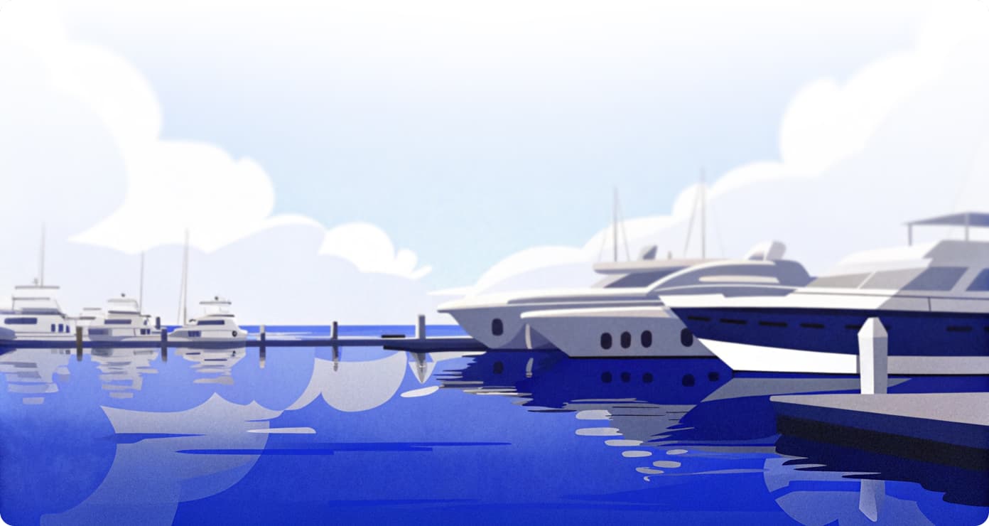 Hero image of marina with boats